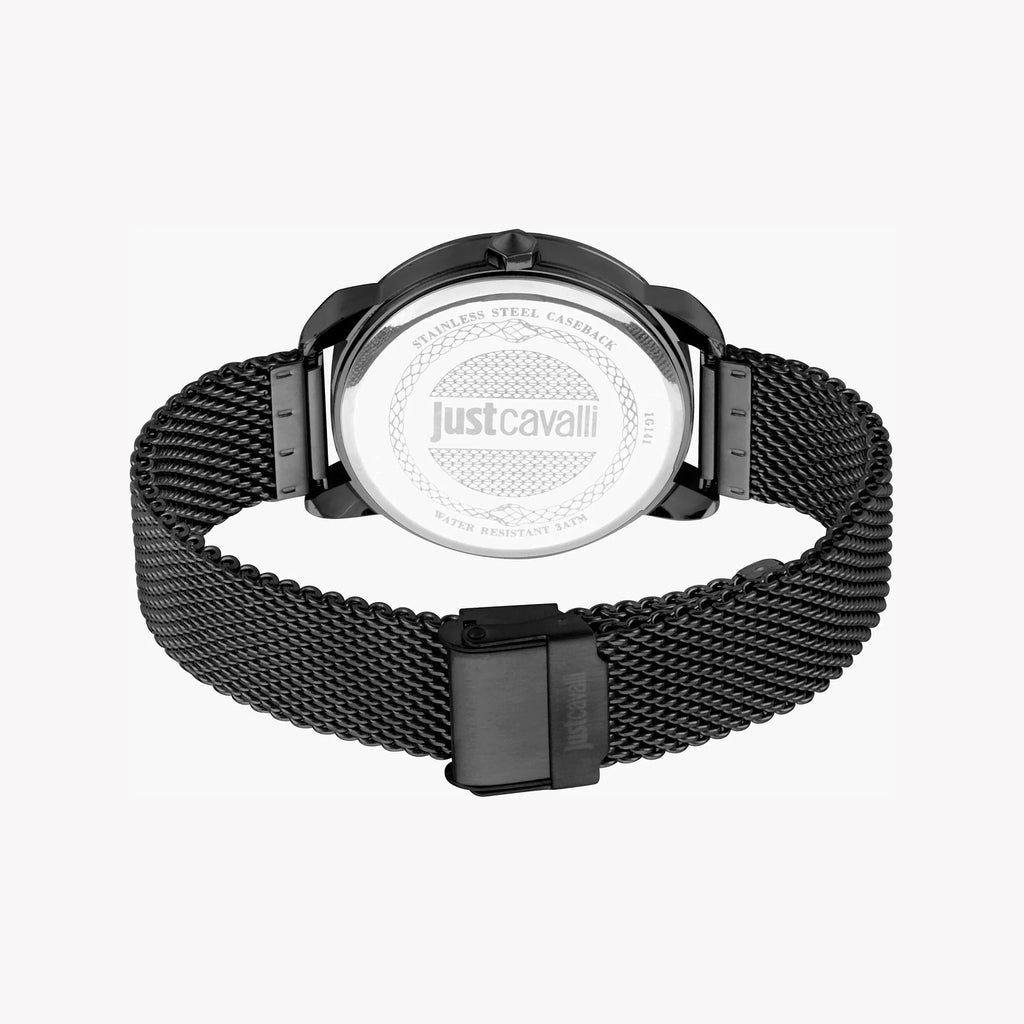 Just Cavalli Men's Black Stainless Steel Watch, Black Dial | Jc1g141m0085