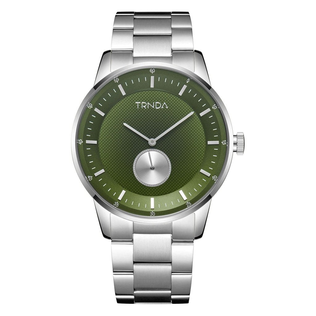 Trnda Men's Stainless Steel Watch, Seaweed Green Dial | Trnda43mm