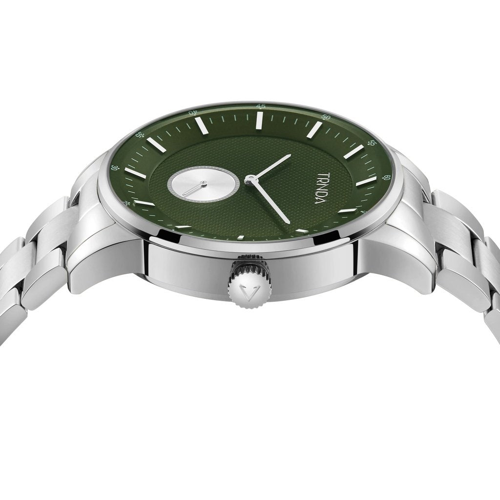 Trnda Men's Stainless Steel Watch, Seaweed Green Dial | Trnda43mm