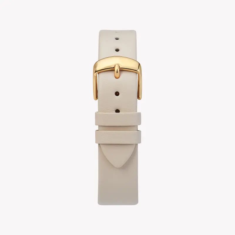 Timex Women's Off-White Leather Watch, Mother Of Pearl Dial | Tw2t35400